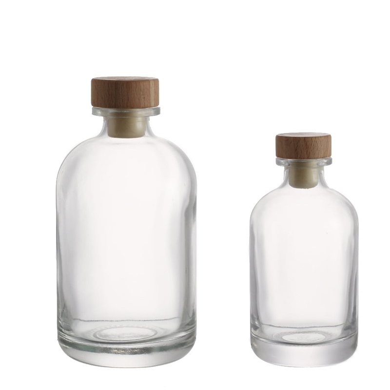 Small Gin Glass Bottle with Cork