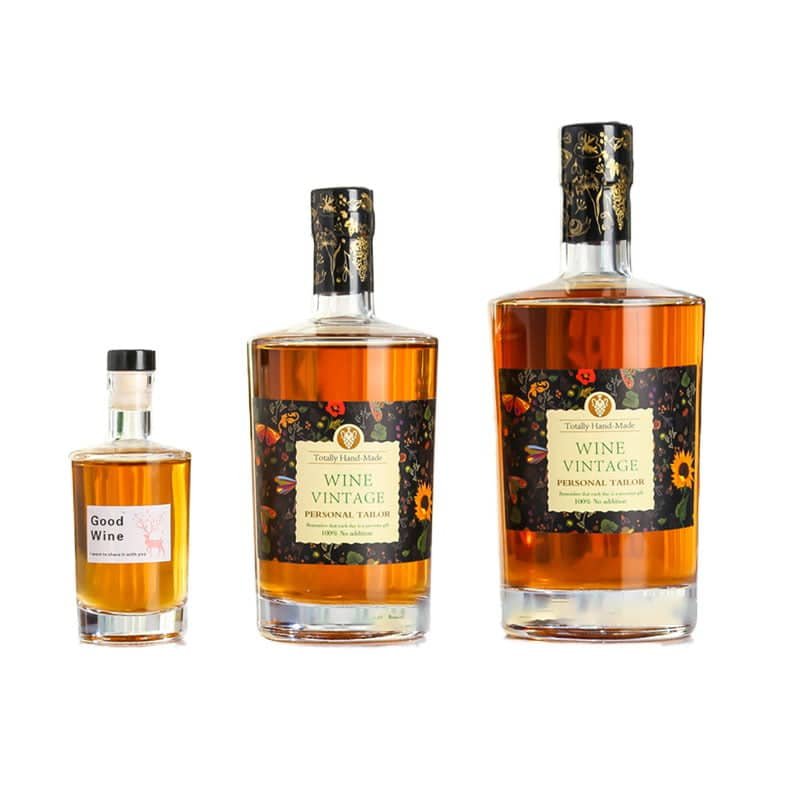Wide Shoulder Gin Glass Bottle