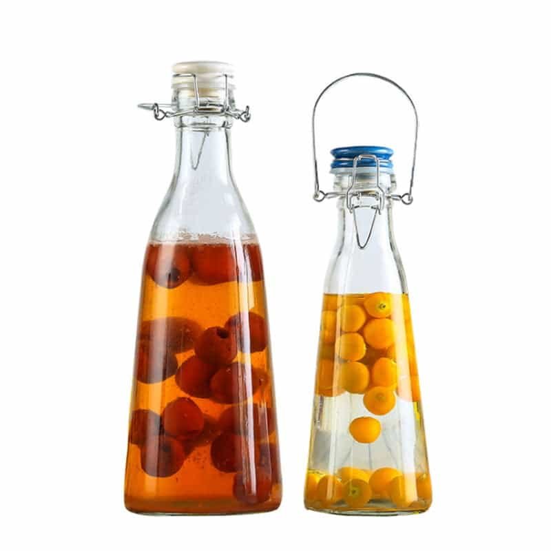 Glass Milk Bottle with Handle