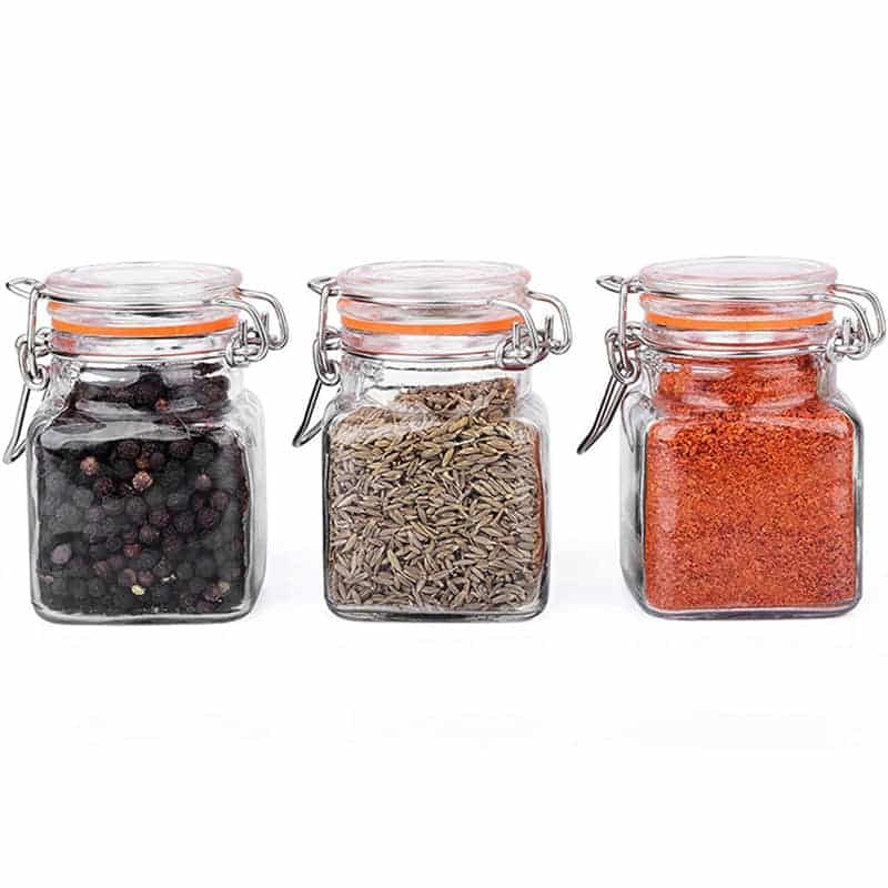 4 oz Glass Spice Jar with Airtight Lid