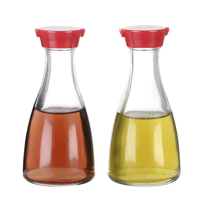 Soy Sauce Glass Bottle with Double-nozzle Cover