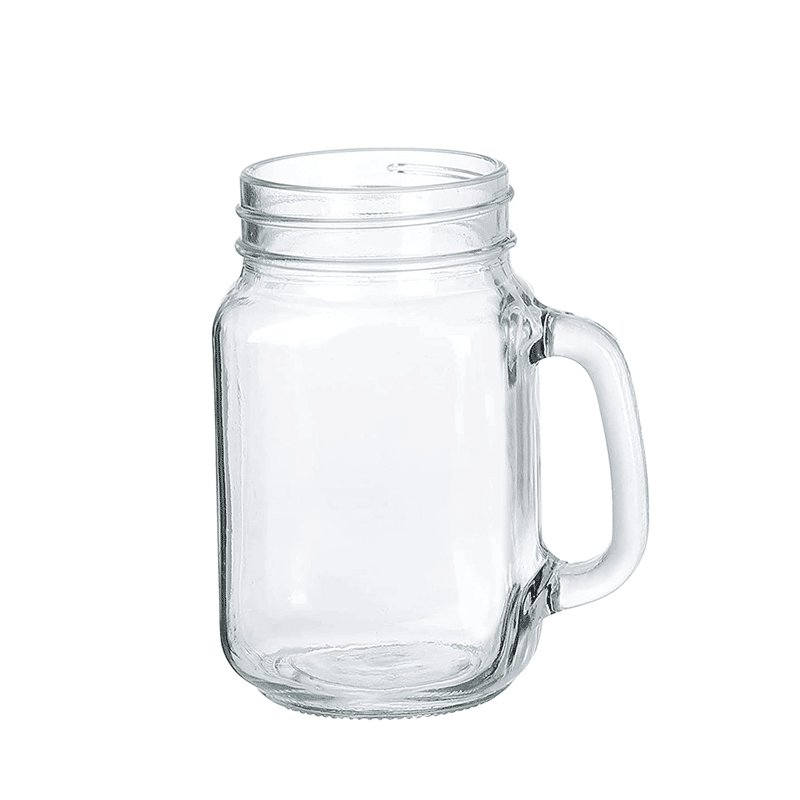 Clear Mason Jar with Handle