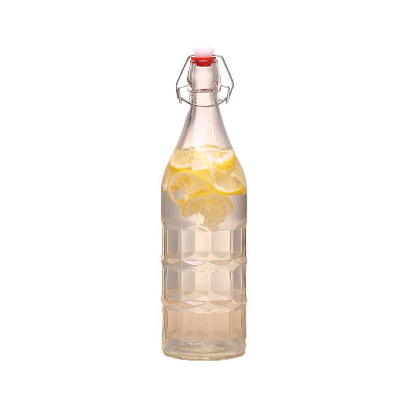 1000 ml Textured Round Swing Top Bottles