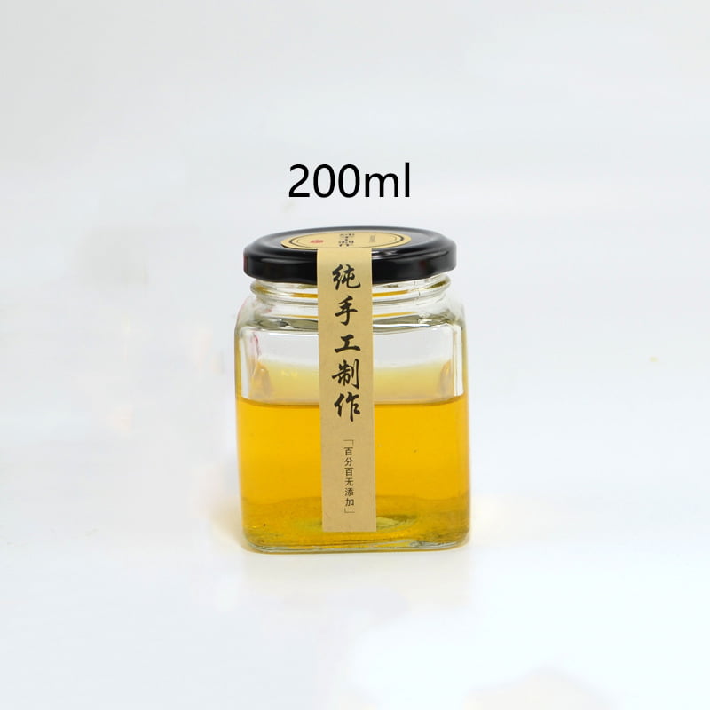 Square 200 ml Glass Jam Jar